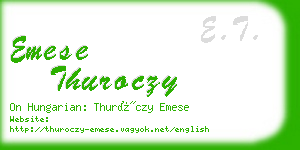 emese thuroczy business card